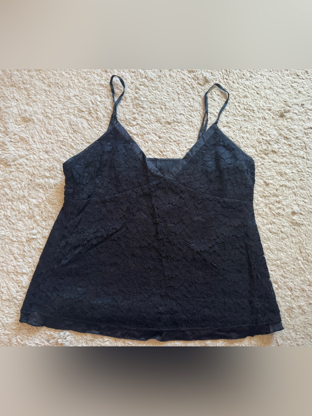 Y2K lace silk cami blouse